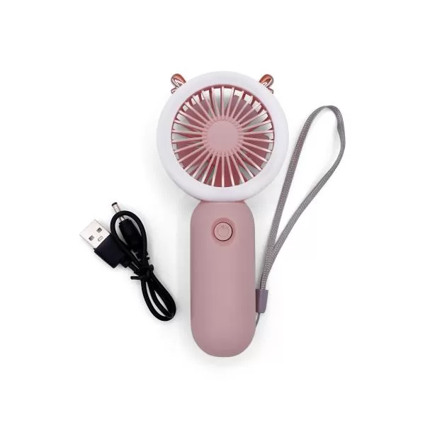 Abanico Rosa con Luz Led